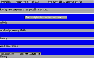 Testmaster atari screenshot